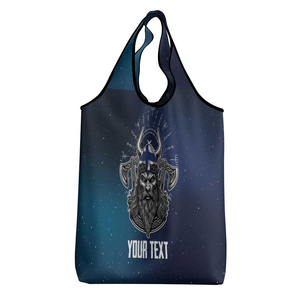 Personalized Finland Drakkar Vikings Grocery Bag Suomi Viking Warrior