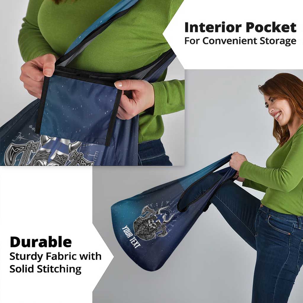 Personalized Finland Drakkar Vikings Grocery Bag Suomi Viking Warrior