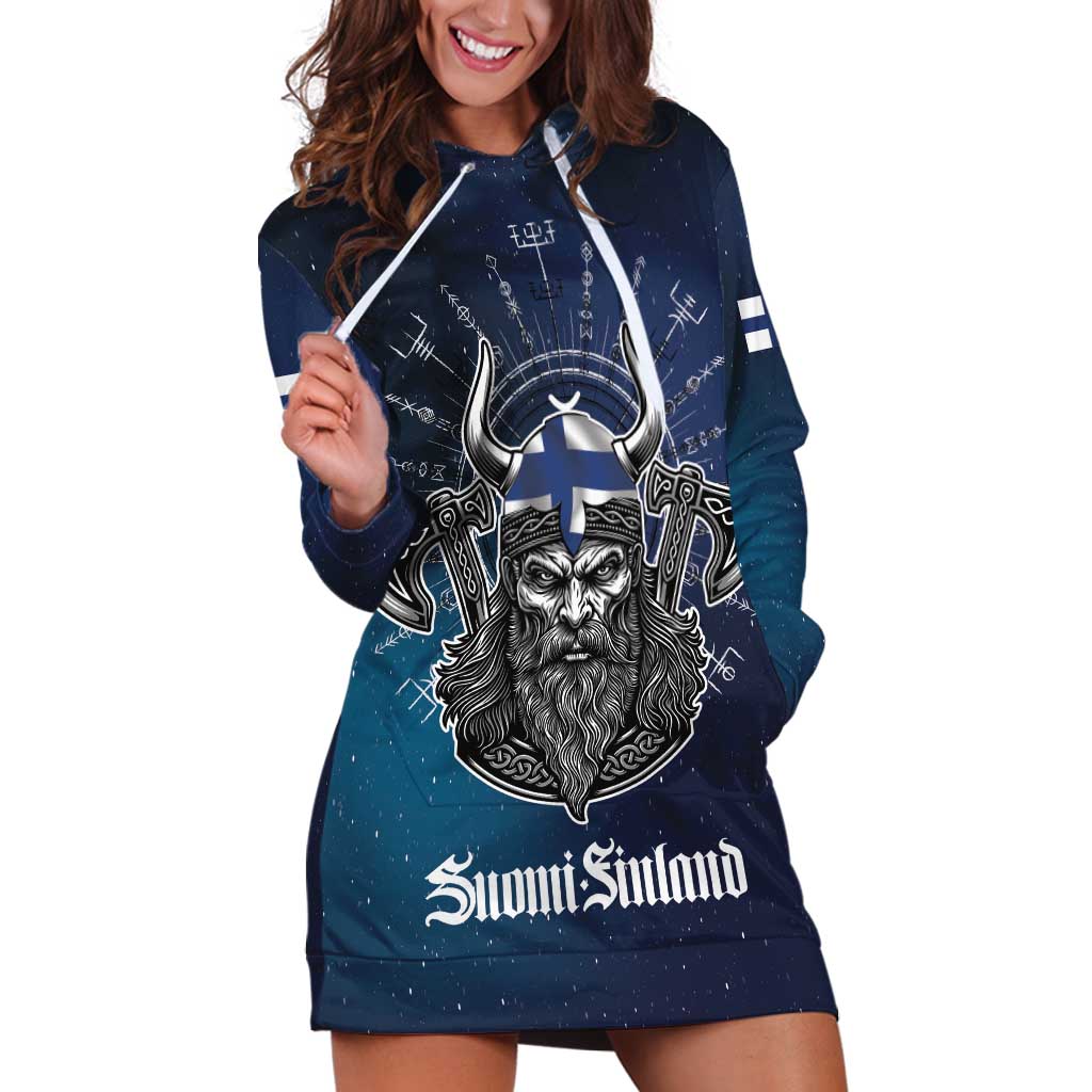 Personalized Finland Drakkar Vikings Hoodie Dress Suomi Viking Warrior