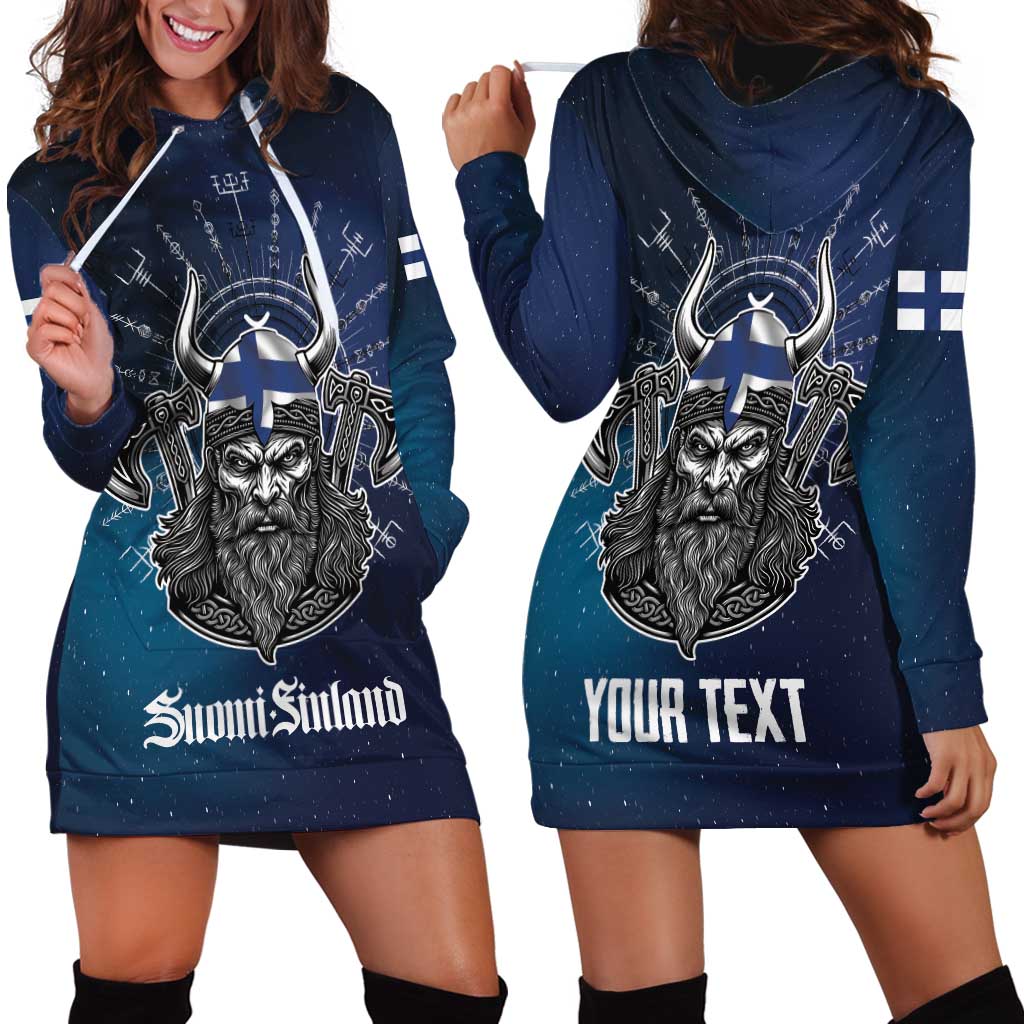 Personalized Finland Drakkar Vikings Hoodie Dress Suomi Viking Warrior
