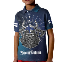 Personalized Finland Drakkar Vikings Kid Polo Shirt Suomi Viking Warrior
