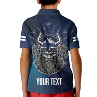 Personalized Finland Drakkar Vikings Kid Polo Shirt Suomi Viking Warrior