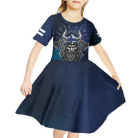 Personalized Finland Drakkar Vikings Kid Short Sleeve Dress Suomi Viking Warrior