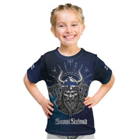 Personalized Finland Drakkar Vikings Kid T Shirt Suomi Viking Warrior