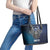 Personalized Finland Drakkar Vikings Leather Tote Bag Suomi Viking Warrior
