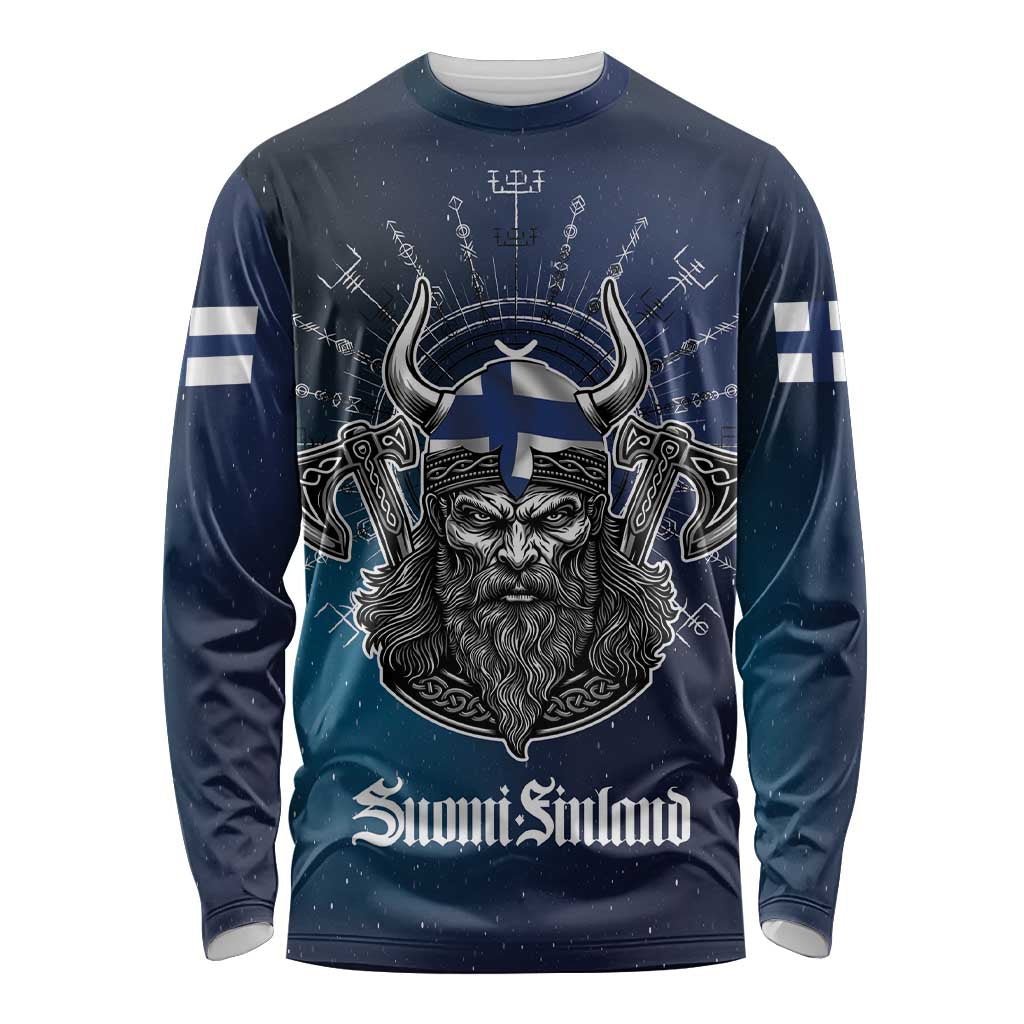 Personalized Finland Drakkar Vikings Long Sleeve Shirt Suomi Viking Warrior