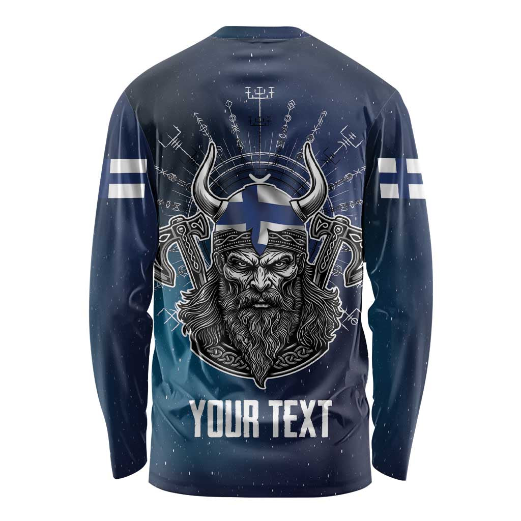 Personalized Finland Drakkar Vikings Long Sleeve Shirt Suomi Viking Warrior