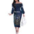 Personalized Finland Drakkar Vikings Off The Shoulder Long Sleeve Dress Suomi Viking Warrior