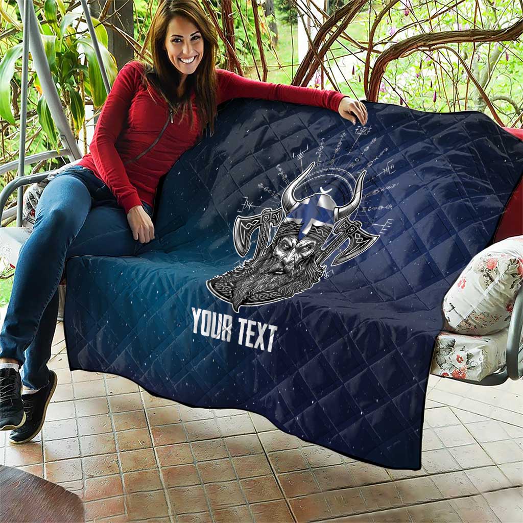 Personalized Finland Drakkar Vikings Quilt Suomi Viking Warrior