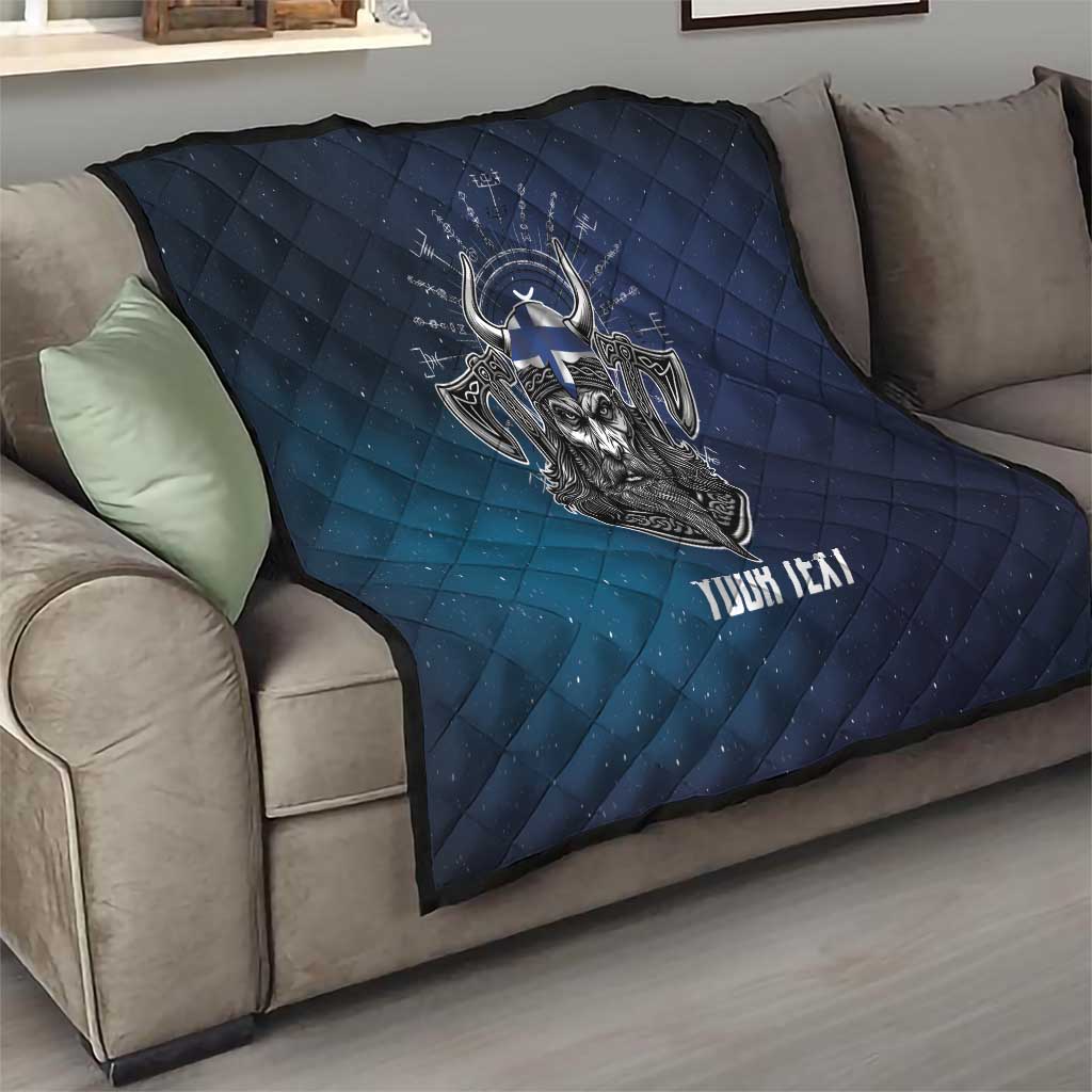 Personalized Finland Drakkar Vikings Quilt Suomi Viking Warrior