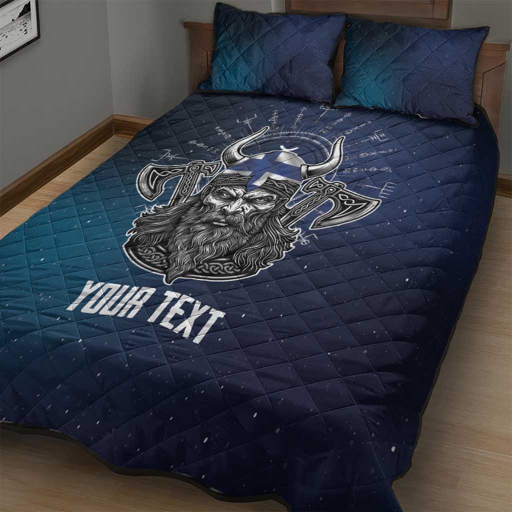 Personalized Finland Drakkar Vikings Quilt Bed Set Suomi Viking Warrior