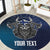 Personalized Finland Drakkar Vikings Round Carpet Suomi Viking Warrior