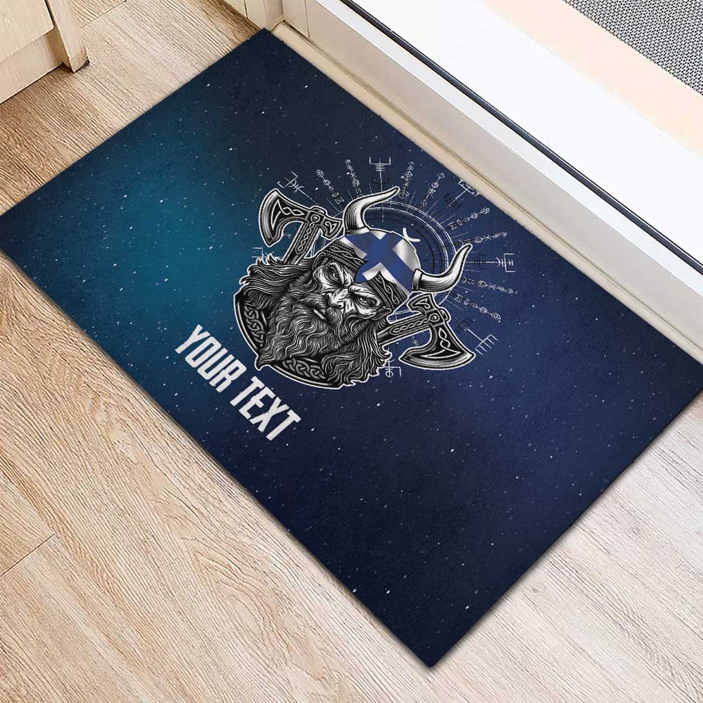 Personalized Finland Drakkar Vikings Rubber Doormat Suomi Viking Warrior