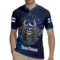 Personalized Finland Drakkar Vikings Rugby Jersey Suomi Viking Warrior