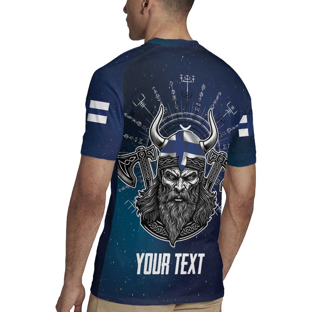 Personalized Finland Drakkar Vikings Rugby Jersey Suomi Viking Warrior