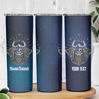 Personalized Finland Drakkar Vikings Skinny Tumbler Suomi Viking Warrior