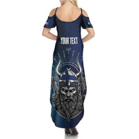 Personalized Finland Drakkar Vikings Summer Maxi Dress Suomi Viking Warrior