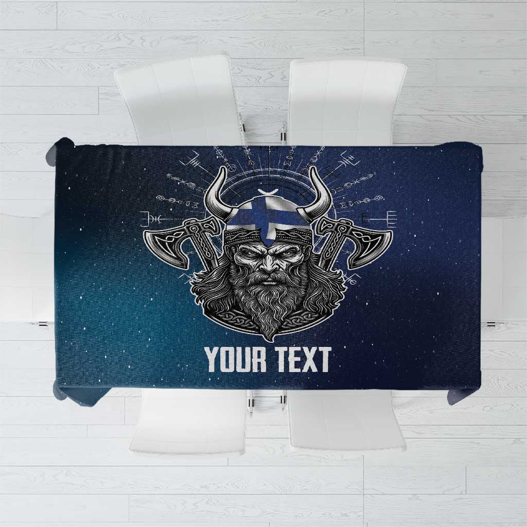 Personalized Finland Drakkar Vikings Tablecloth Suomi Viking Warrior