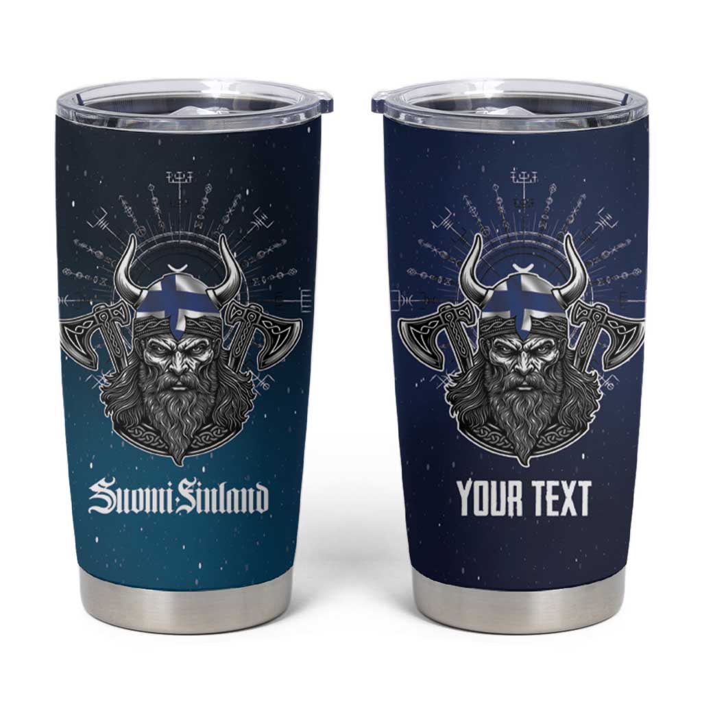 Personalized Finland Drakkar Vikings Tumbler Cup Suomi Viking Warrior