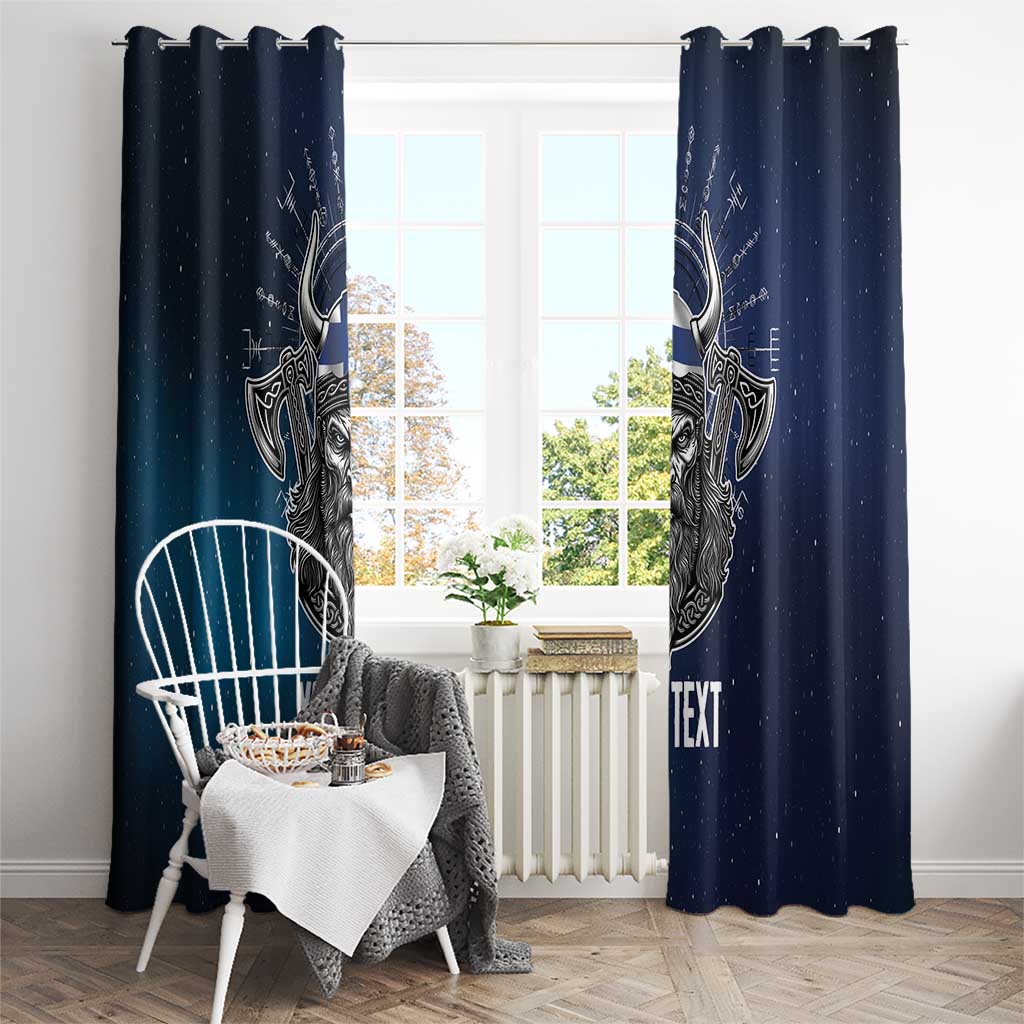 Personalized Finland Drakkar Vikings Window Curtain Suomi Viking Warrior