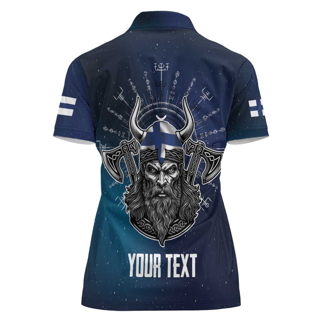 Personalized Finland Drakkar Vikings Women Polo Shirt Suomi Viking Warrior