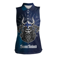 Personalized Finland Drakkar Vikings Women Sleeveless Polo Shirt Suomi Viking Warrior