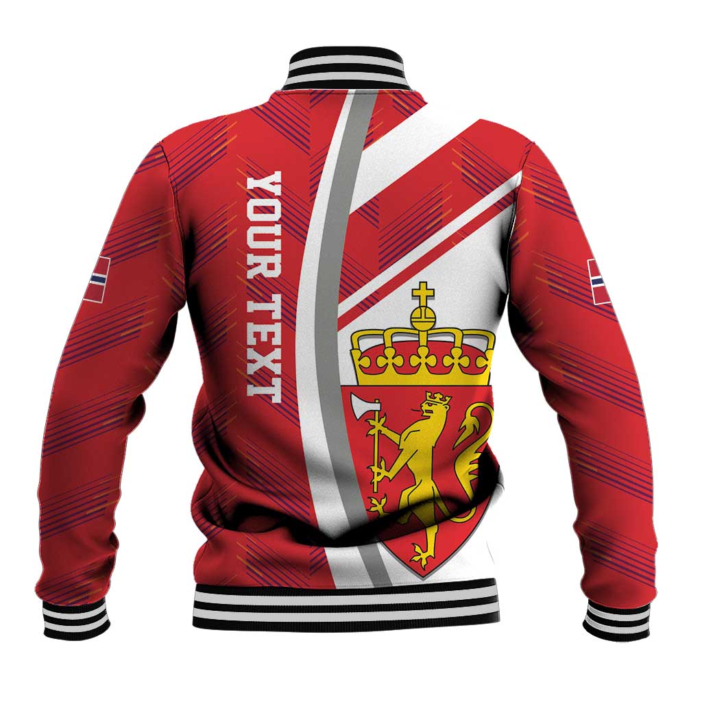 Personalized Norway Coat of Arms Baseball Jacket Golden Lion