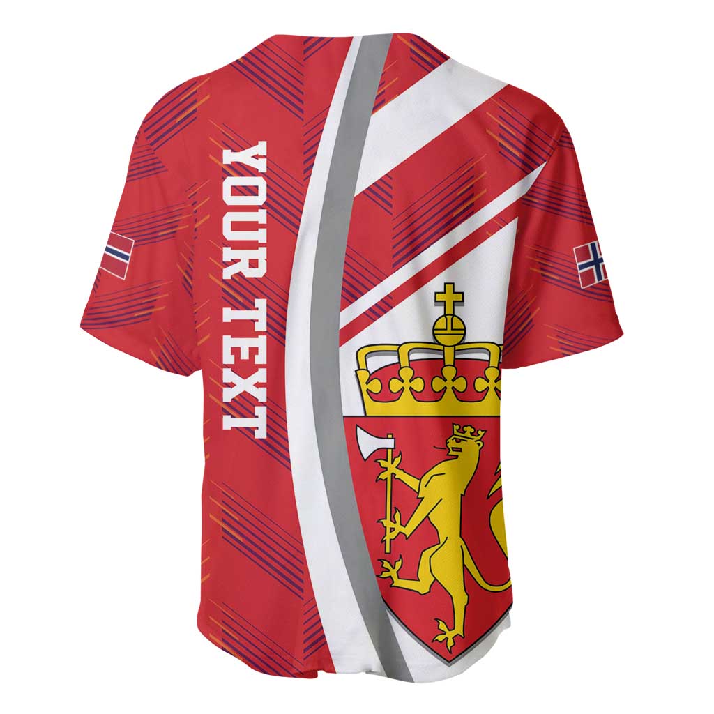 Personalized Norway Coat of Arms Baseball Jersey Golden Lion