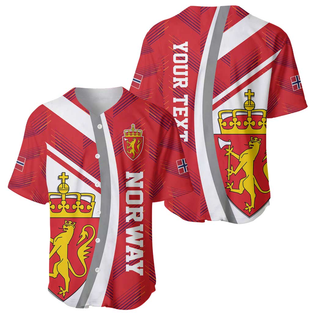 Personalized Norway Coat of Arms Baseball Jersey Golden Lion