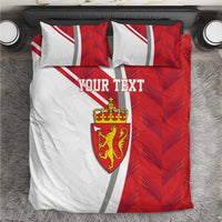 Personalized Norway Coat of Arms Bedding Set Golden Lion