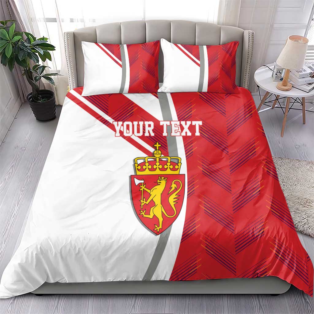 Personalized Norway Coat of Arms Bedding Set Golden Lion