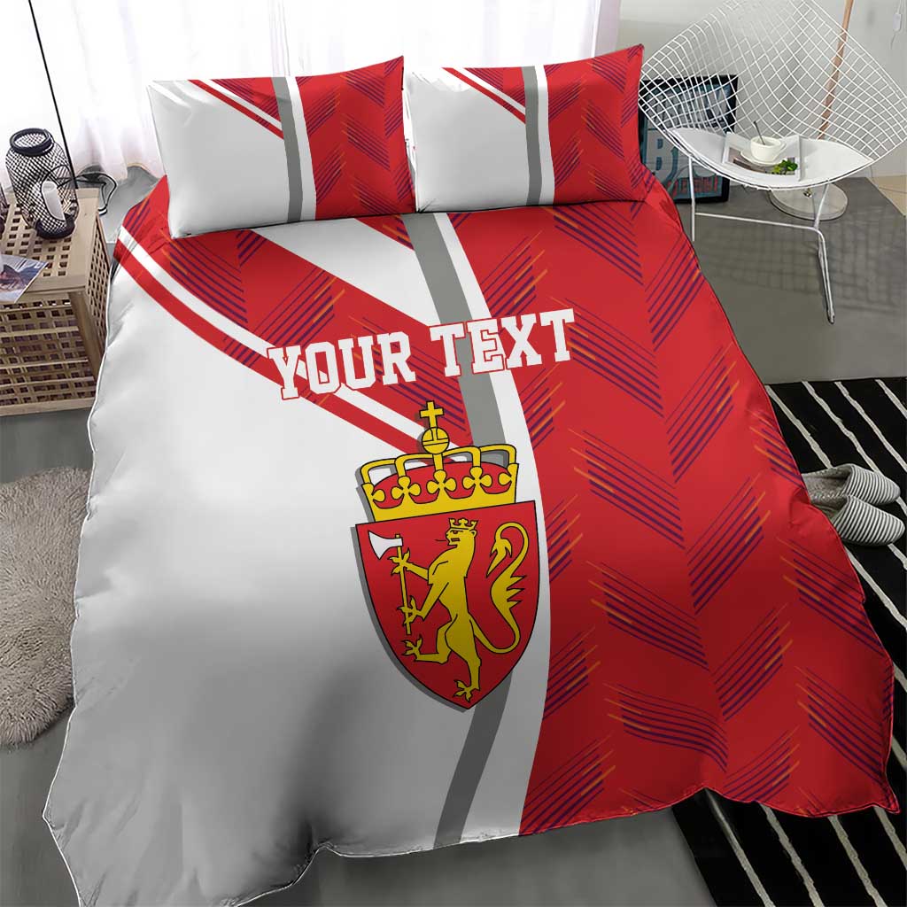 Personalized Norway Coat of Arms Bedding Set Golden Lion