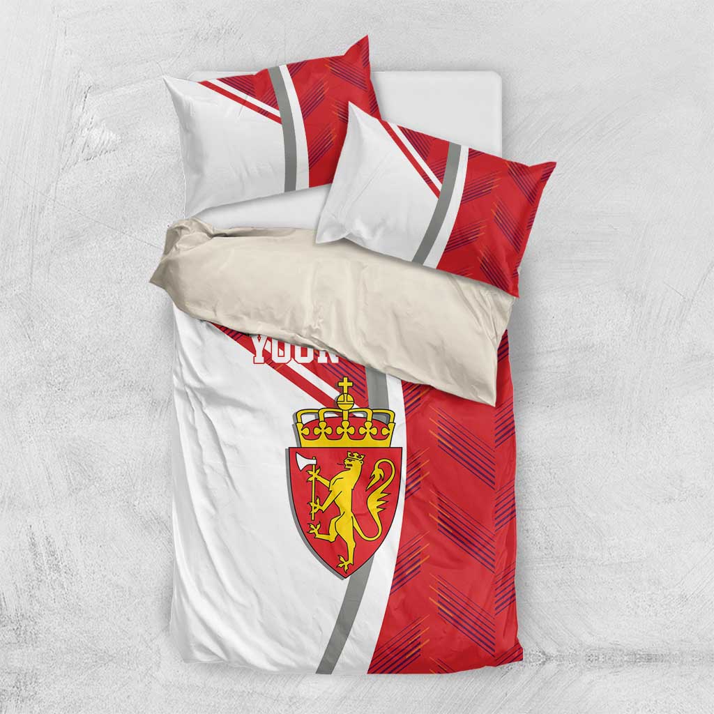 Personalized Norway Coat of Arms Bedding Set Golden Lion