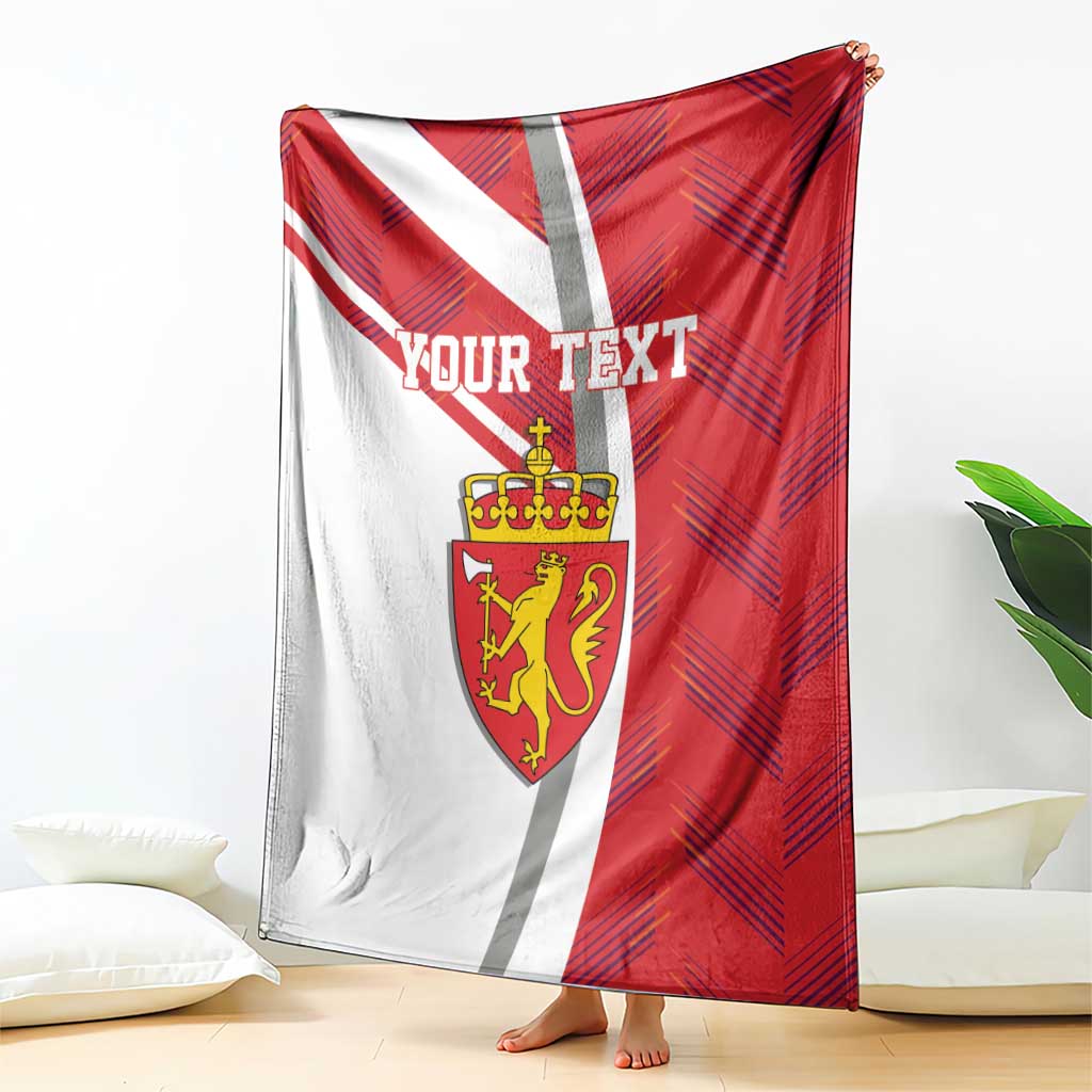 Personalized Norway Coat of Arms Blanket Golden Lion