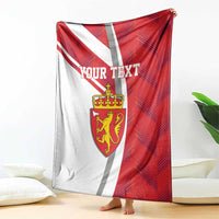 Personalized Norway Coat of Arms Blanket Golden Lion