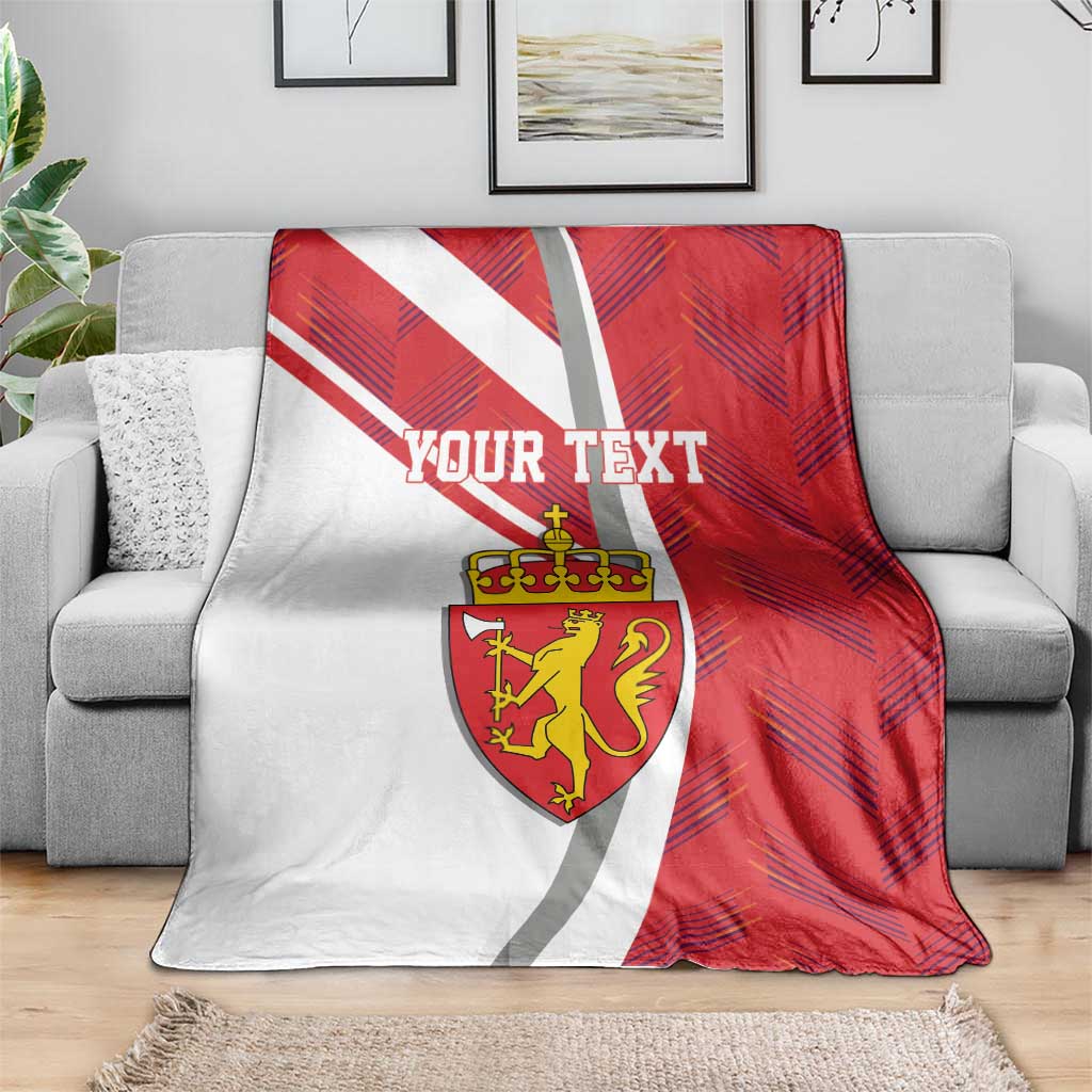 Personalized Norway Coat of Arms Blanket Golden Lion