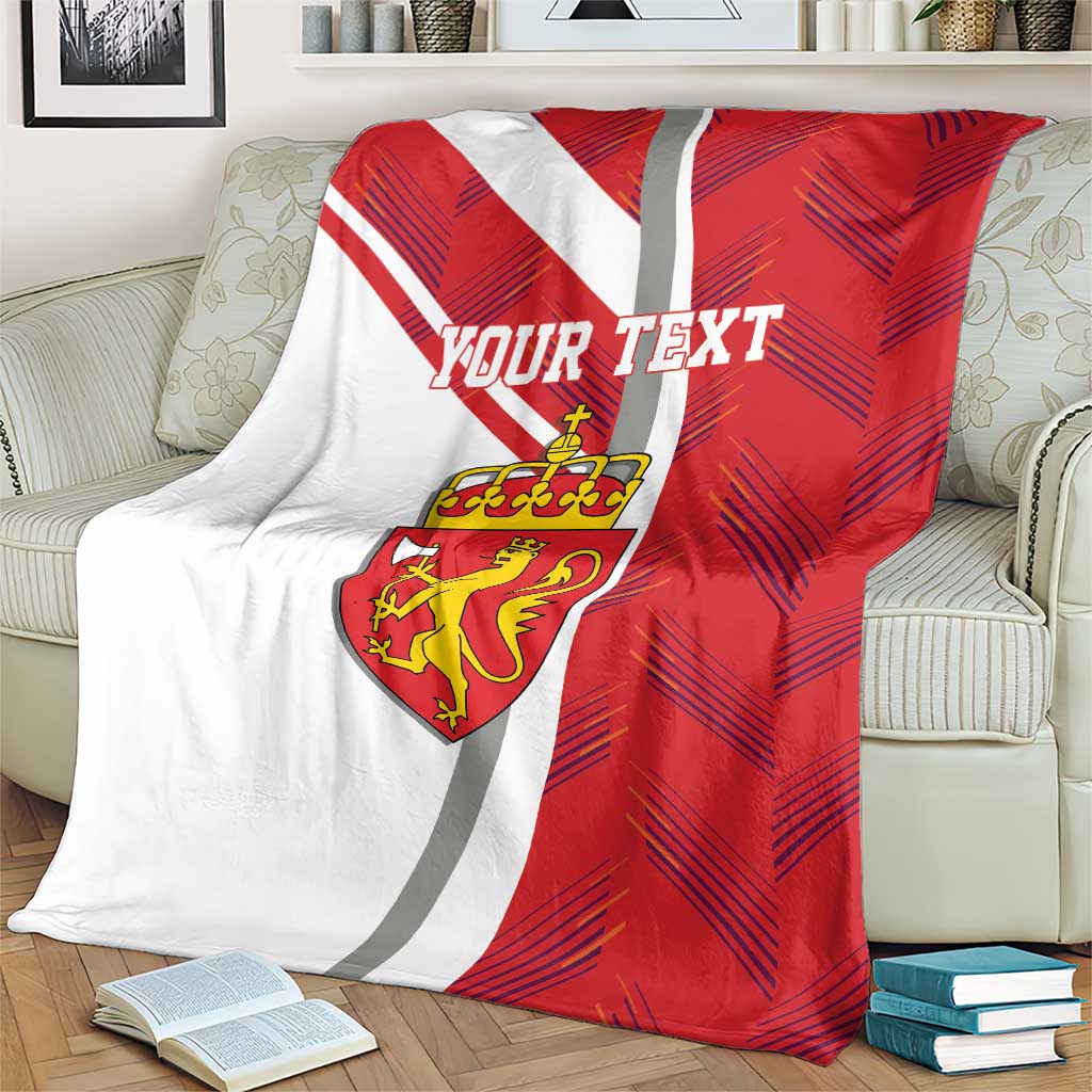 Personalized Norway Coat of Arms Blanket Golden Lion