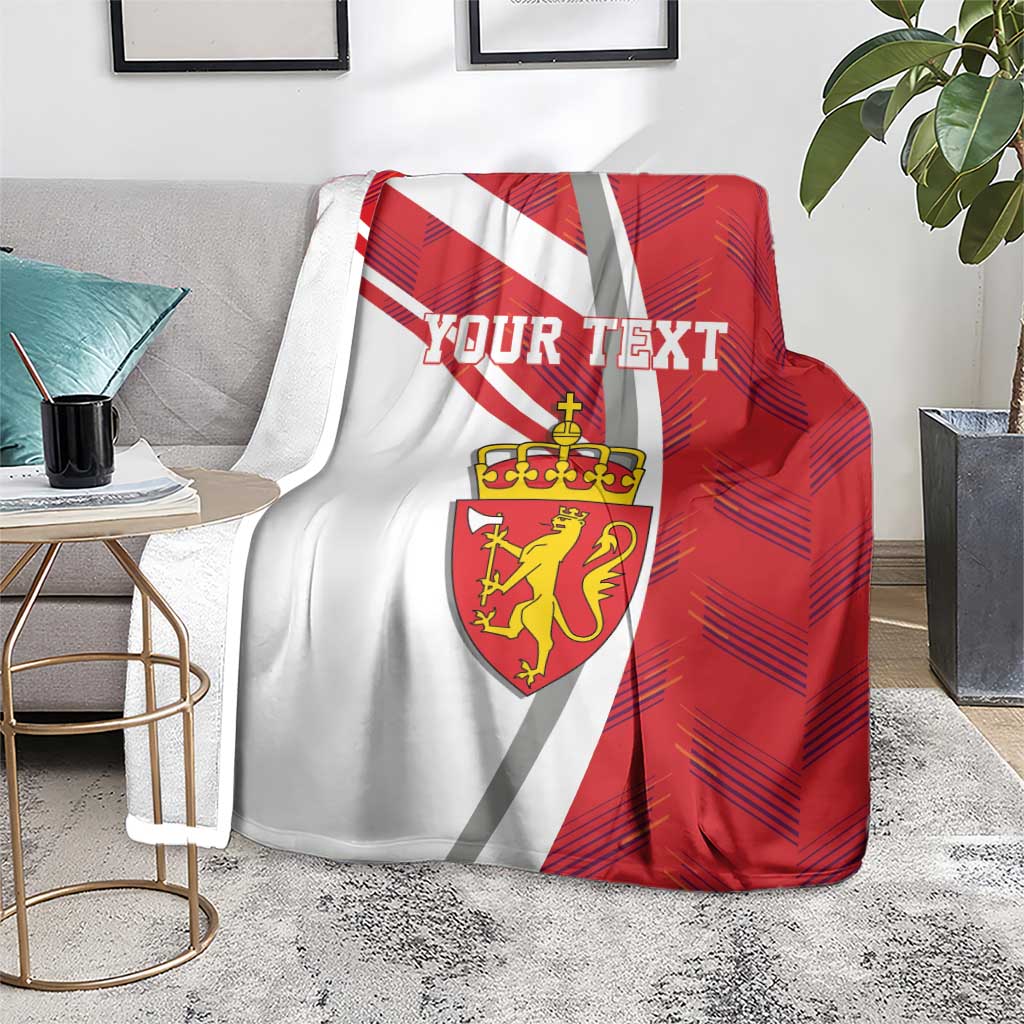 Personalized Norway Coat of Arms Blanket Golden Lion