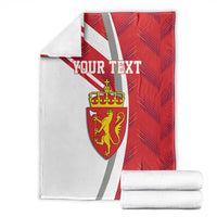 Personalized Norway Coat of Arms Blanket Golden Lion