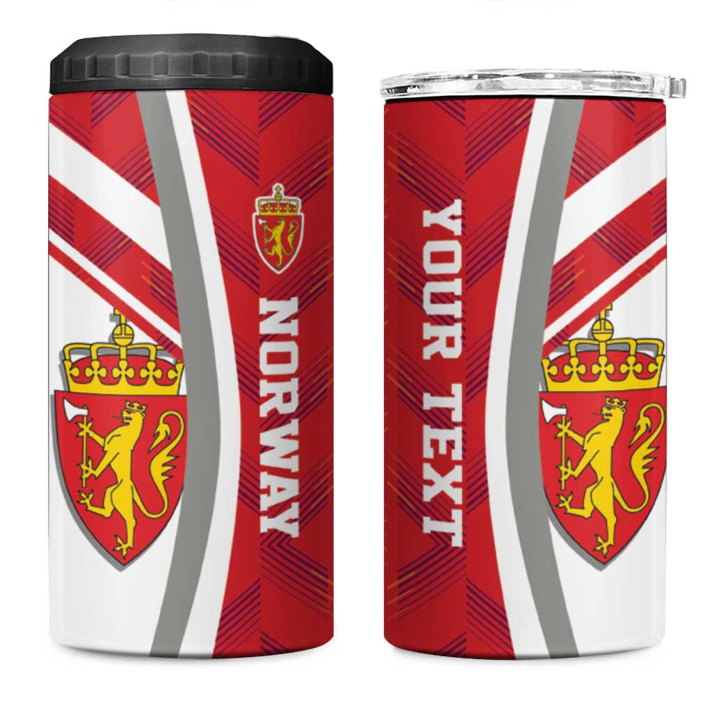 Personalized Norway Coat of Arms 4 in 1 Can Cooler Tumbler Golden Lion
