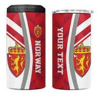 Personalized Norway Coat of Arms 4 in 1 Can Cooler Tumbler Golden Lion