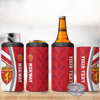 Personalized Norway Coat of Arms 4 in 1 Can Cooler Tumbler Golden Lion