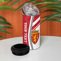 Personalized Norway Coat of Arms 4 in 1 Can Cooler Tumbler Golden Lion