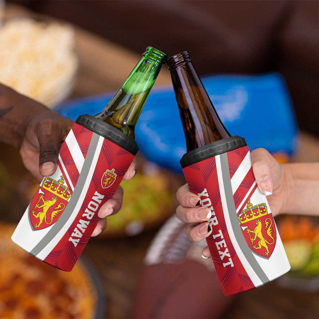 Personalized Norway Coat of Arms 4 in 1 Can Cooler Tumbler Golden Lion