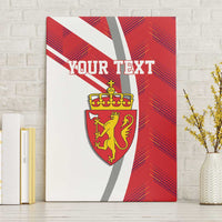 Personalized Norway Coat of Arms Canvas Wall Art Golden Lion
