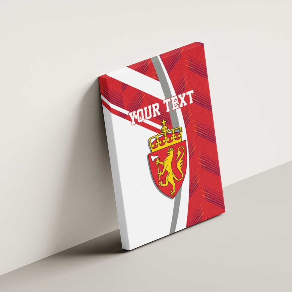 Personalized Norway Coat of Arms Canvas Wall Art Golden Lion