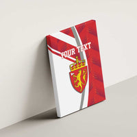 Personalized Norway Coat of Arms Canvas Wall Art Golden Lion