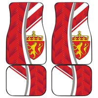 Personalized Norway Coat of Arms Car Mats Golden Lion