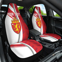 Personalized Norway Coat of Arms Car Seat Cover Golden Lion