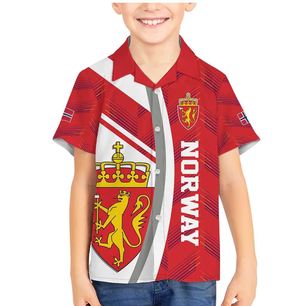 Personalized Norway Coat of Arms Family Matching Mermaid Dress and Hawaiian Shirt Golden Lion